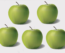Educating CHildren|Preschool|Maths|colours(secondary)|Five Green Apples